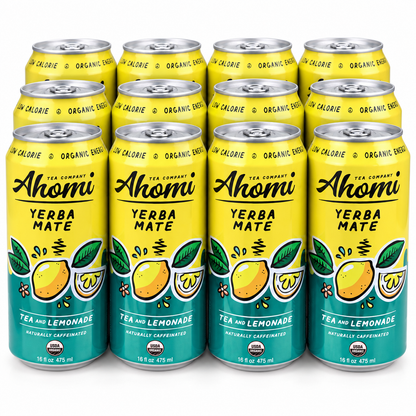 Ahomi Tea - Tea and Lemonade Yerba Mate (12-Pack, 16 oz Cans)
