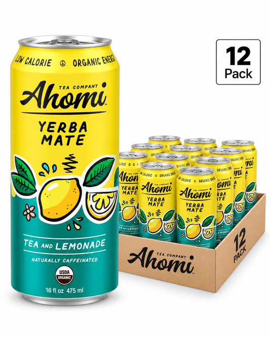 Ahomi Tea - Tea and Lemonade Yerba Mate (12-Pack, 16 oz Cans)